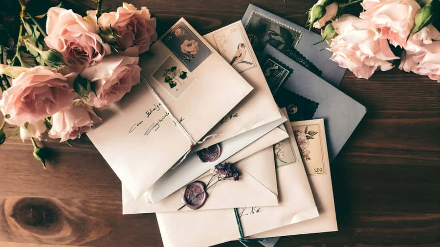 Romantic Love Letters Collection Wallpaper