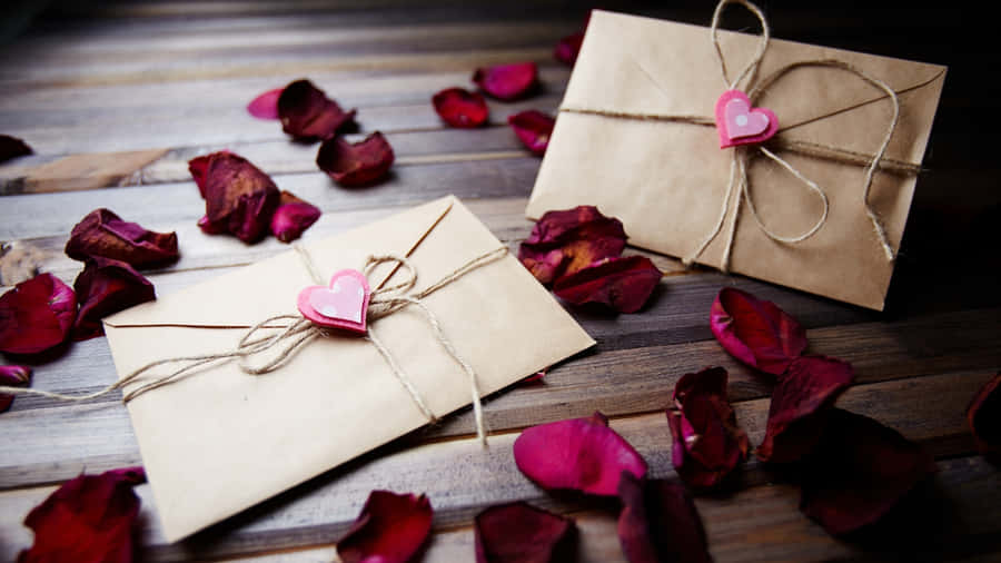 Romantic Love Letters Wallpaper