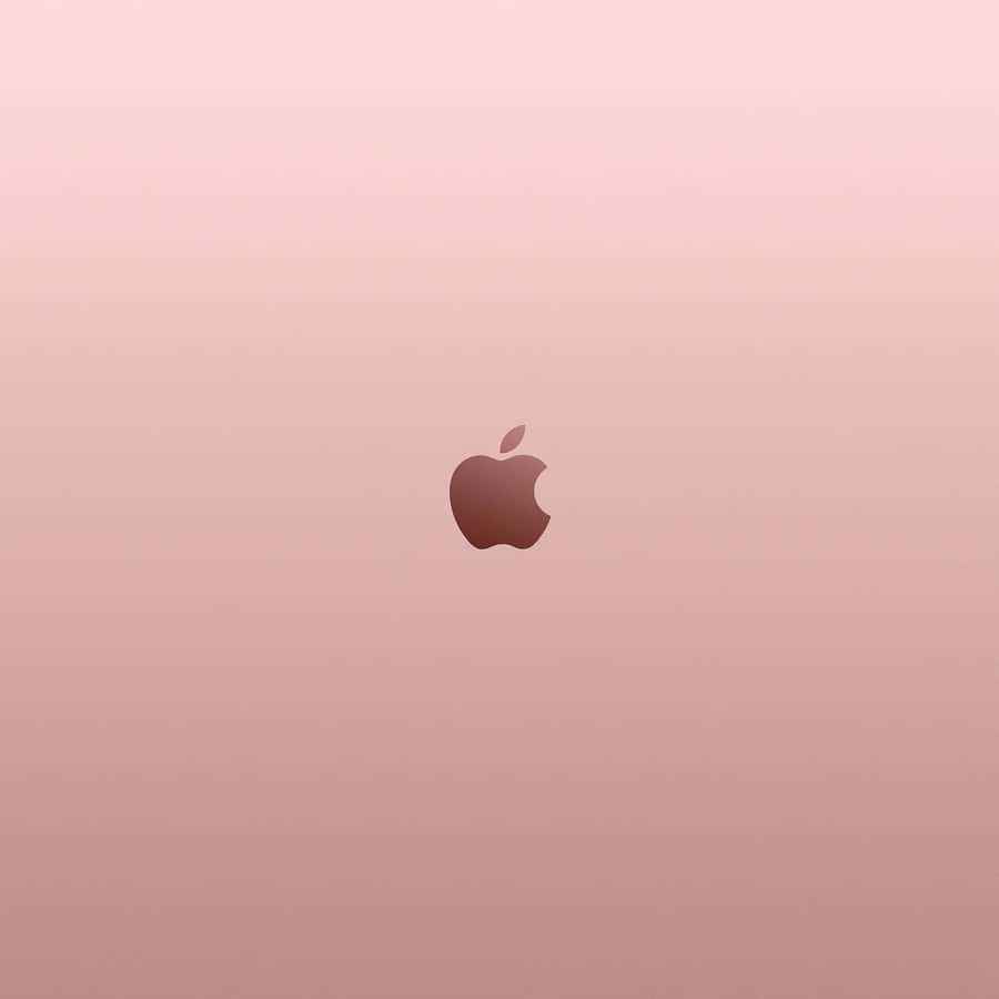 Rose Gold Apple Logo Aesthetic Wallpaper