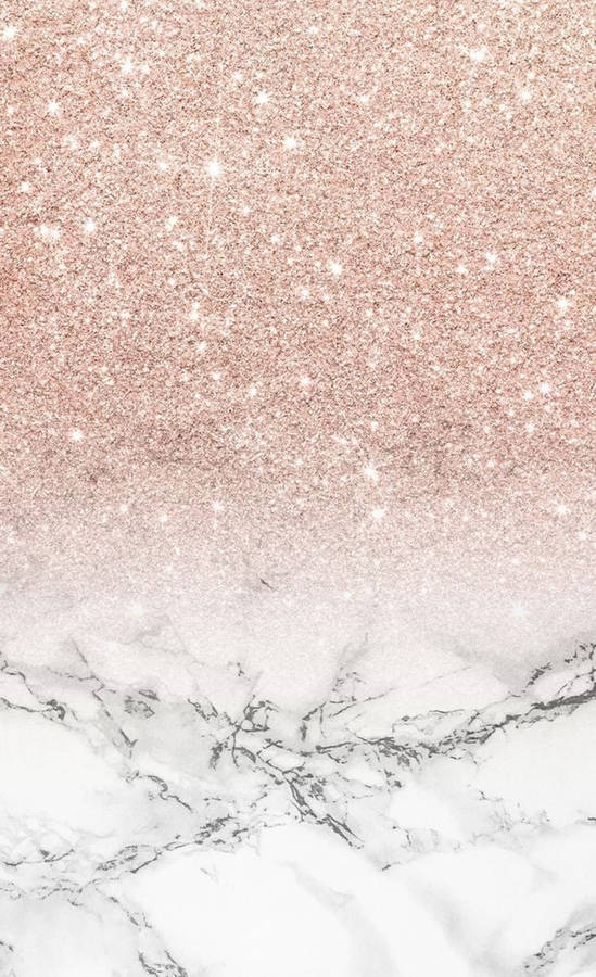 Rose Gold Ipad Glitters And Marble Wallpaper