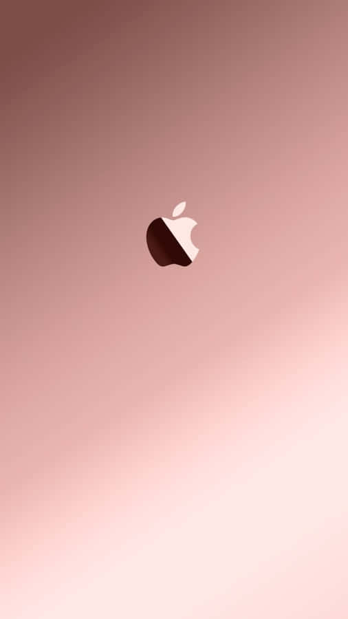 Rose Gold Iphone 5 Logo Gradient Wallpaper