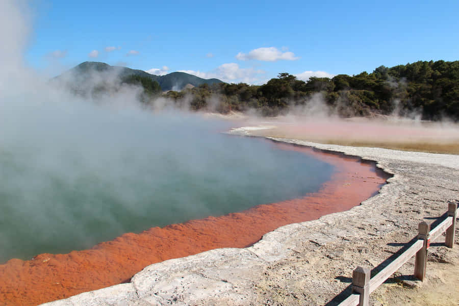 Rotorua Geothermal Champagne Pool Wallpaper