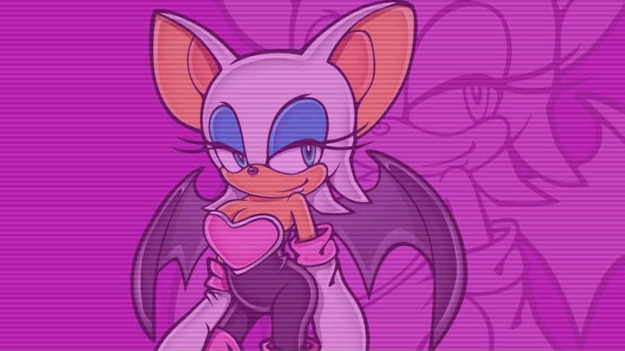 Rougethe Bat Holding Heart Wallpaper