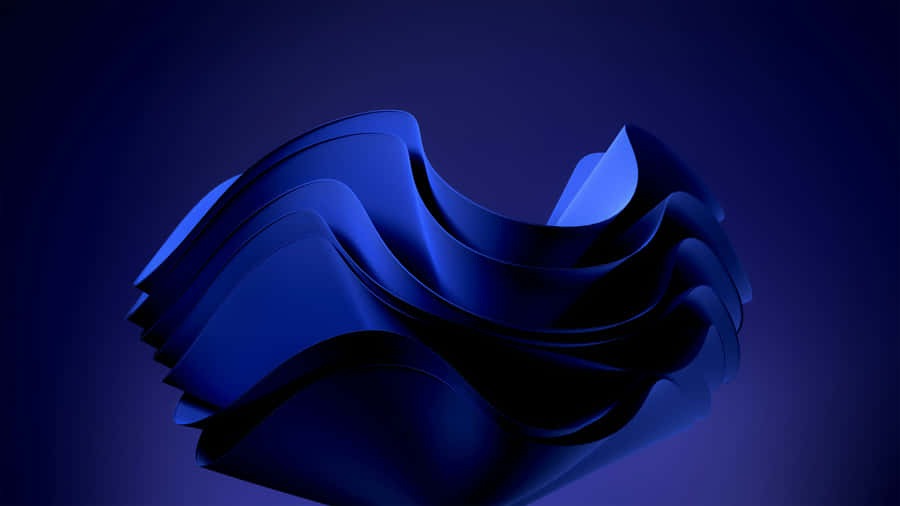 Royal Blue Abstract Waves Wallpaper