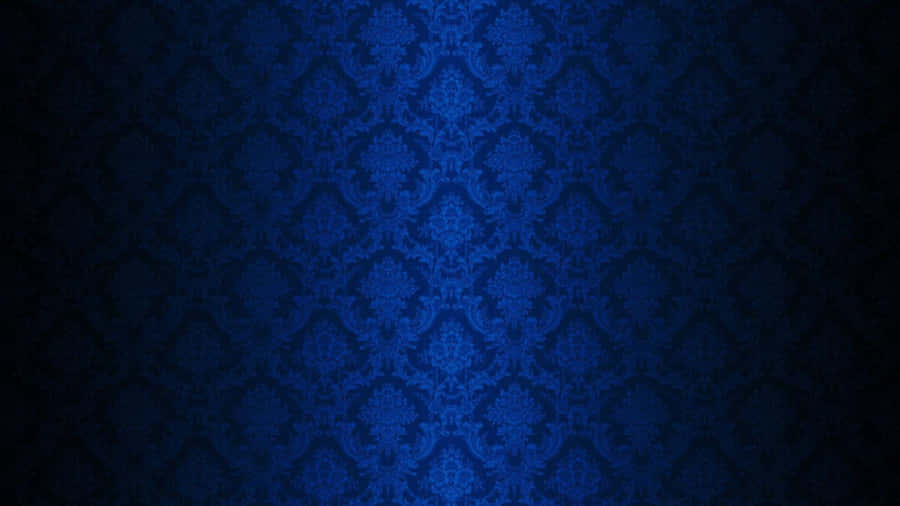 Royal Blue Damask Pattern Wallpaper
