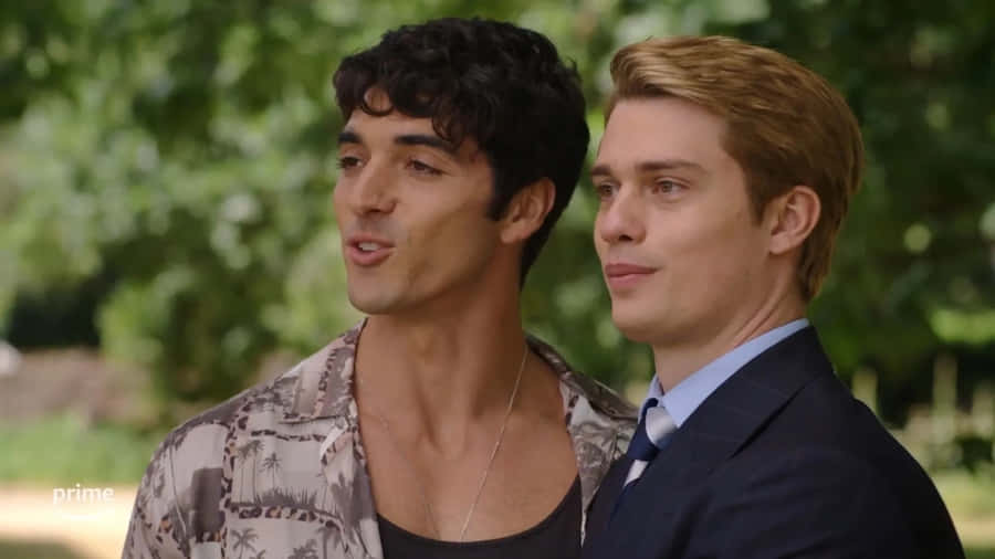 Royal Blue Duo Smiling Wallpaper