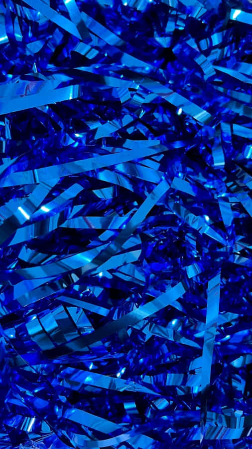 Royal Blue Metallic Texture Wallpaper