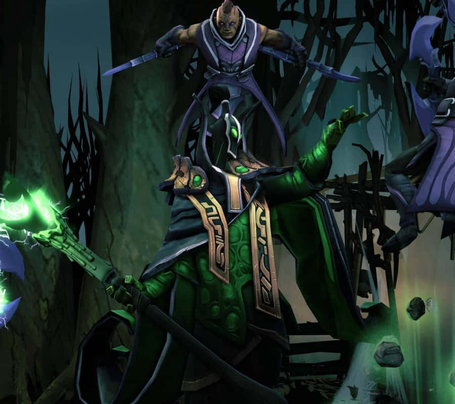 Rubick The Grand Magus In Action Wallpaper