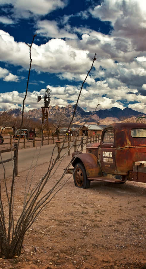 Rustic Desert Country Scene Wallpaper