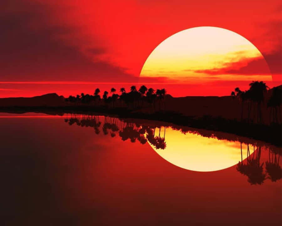 Rustic Wooden Boat In Calm Sea Wallpaper