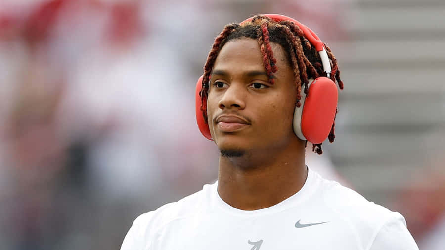 Ryan Williams Focused Before Game Wallpaper