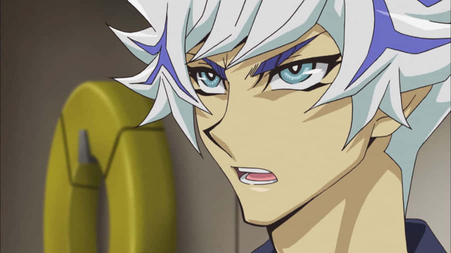 Ryoken Kogami Standing Against A Technologically Advanced Backdrop. Wallpaper