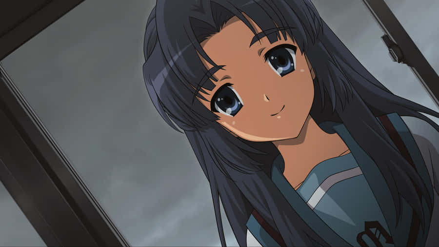 Ryoko Asakura Striking An Elegant Pose In A Beautiful World Of Fantasy. Wallpaper