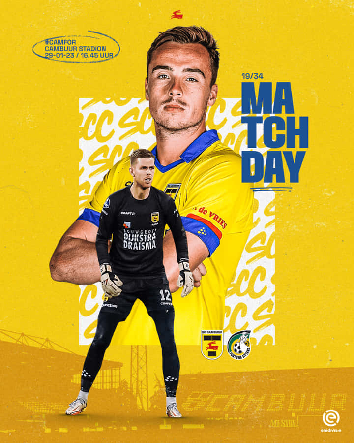 S C Cambuur Match Day Poster Wallpaper
