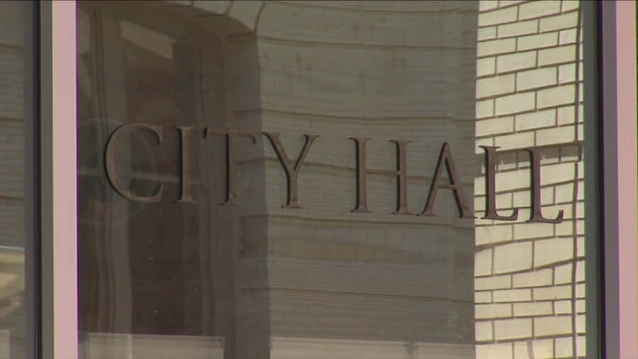 Sacramento City Hall Glass Pane Wallpaper