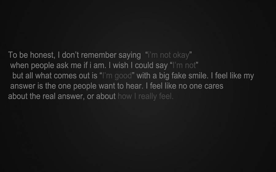 Sad Aesthetic Depressing Quote Wallpaper