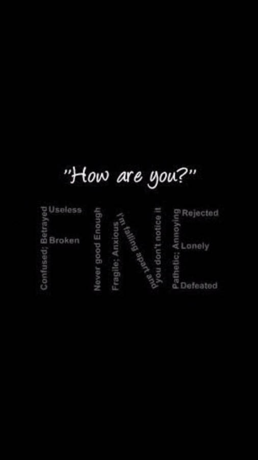 Sad Feeling Word Art Wallpaper