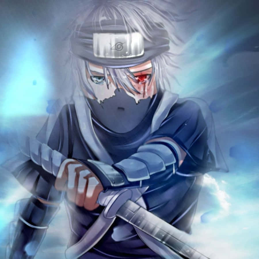 Sad Kakashi Bleeding Sharingan Eye Wallpaper