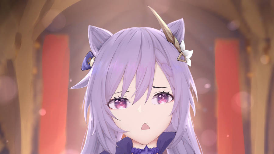 Sad Keqing From Genshin Impact Wallpaper