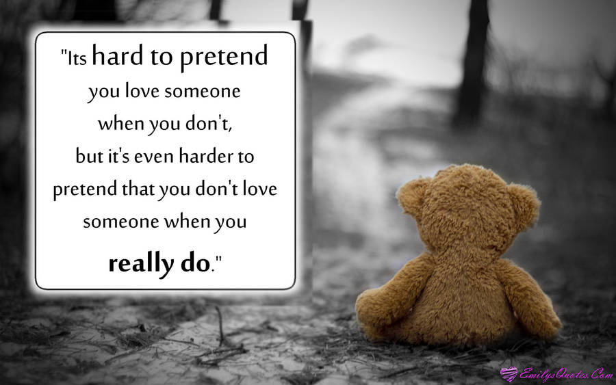 Sad Love Bear Wallpaper