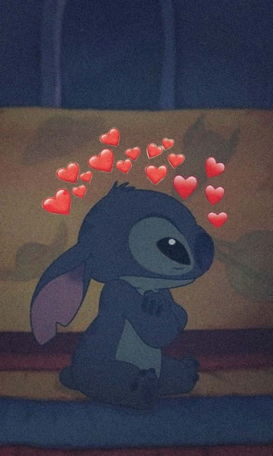 Sad Stitch Seeks Comfort Wallpaper