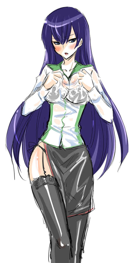 Saeko Busujima In Action Wallpaper