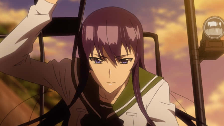 Saeko Busujima In Action Wallpaper