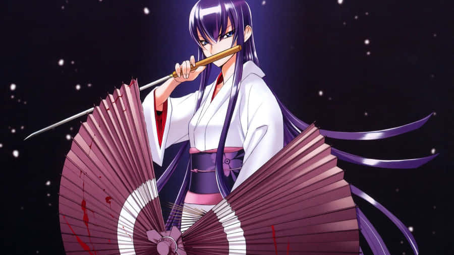 Saeko Busujima, Strong And Enigmatic High School Of The Dead Character Wallpaper