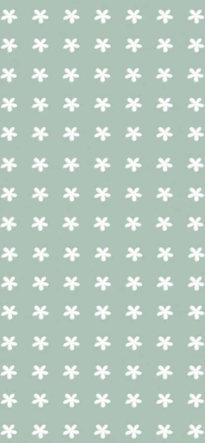 Sage Green Floral Pattern Wallpaper