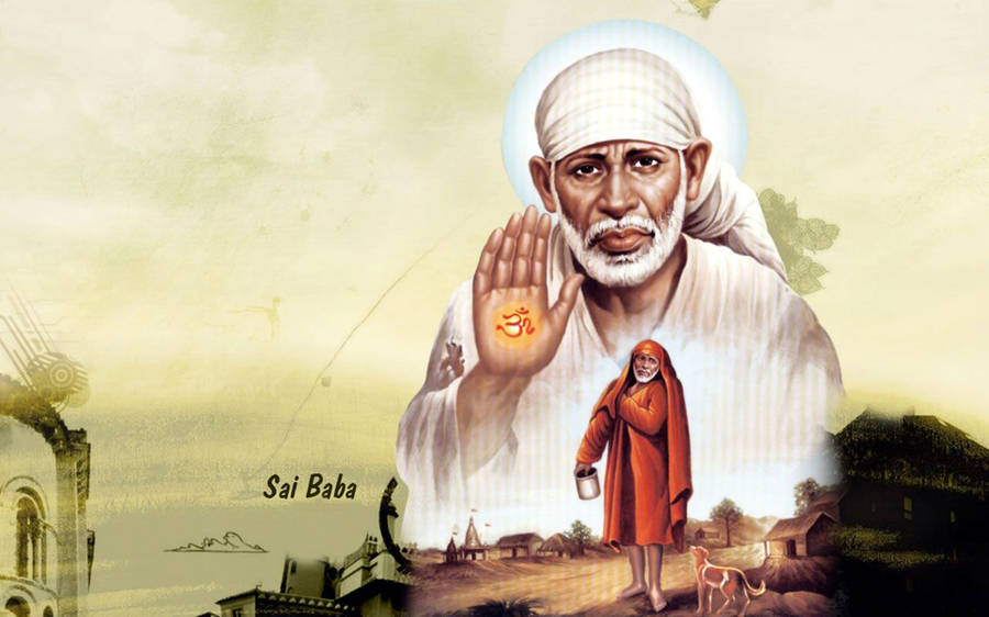 Sai Baba Creative Fanart 4k Wallpaper