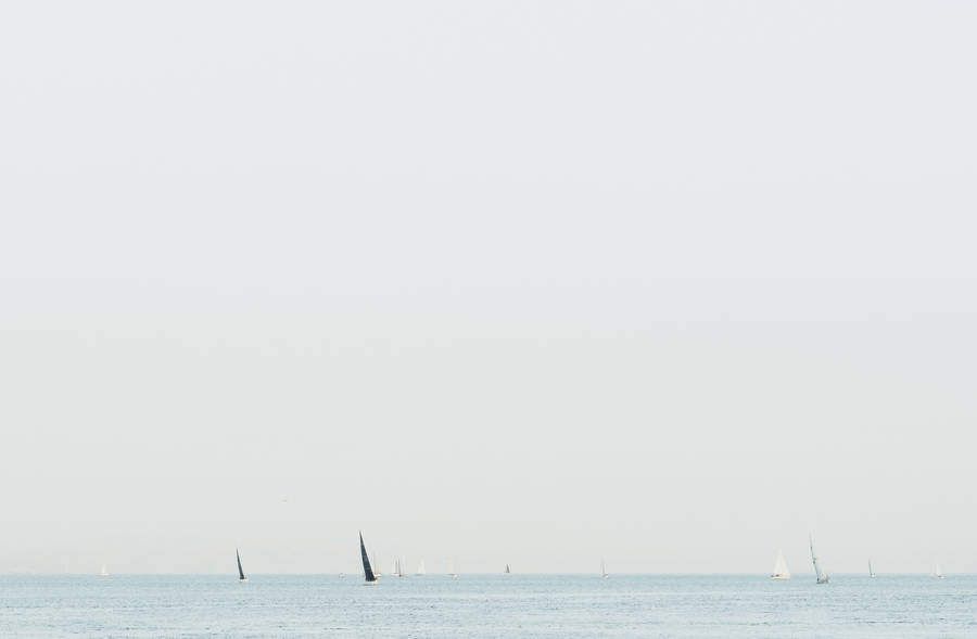 Sailing Different Sailboats Wallpaper