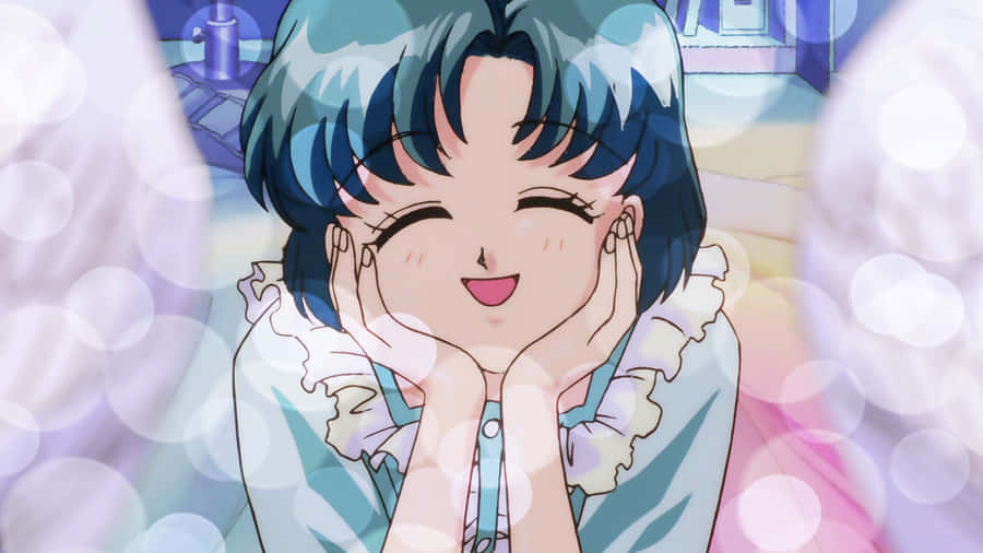 Sailor Mercury With An Adorable Smile Wallpaper