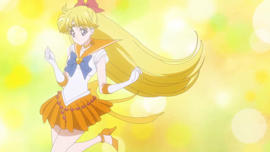 “sailor Venus Is Ready To Take Action” Wallpaper