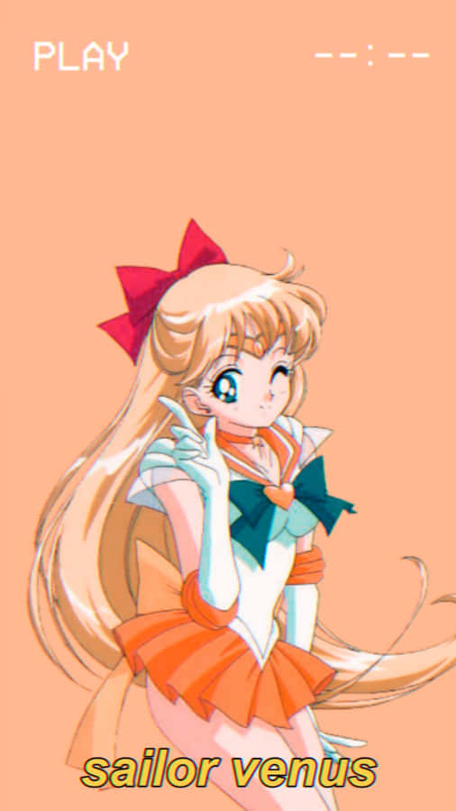 Sailor Venus Striking A Bold Pose Wallpaper