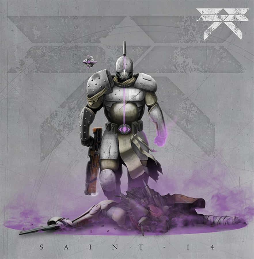 Saint-14, The Legendary Titan In Action Wallpaper