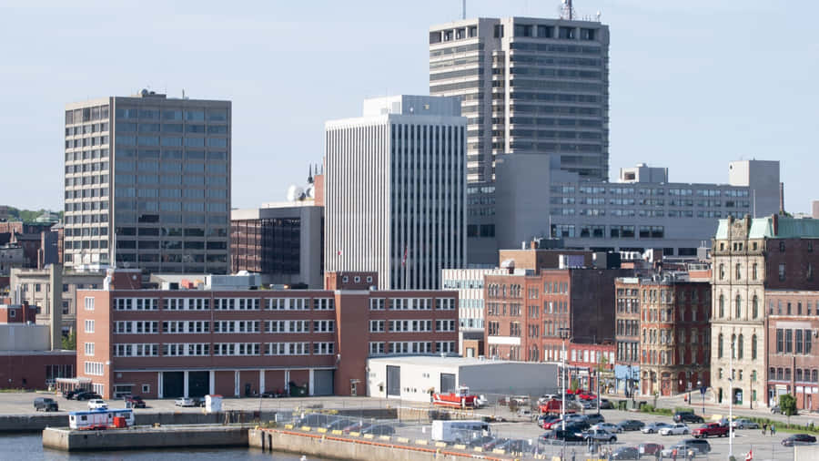 Saint John Cityscape Waterfront View Wallpaper