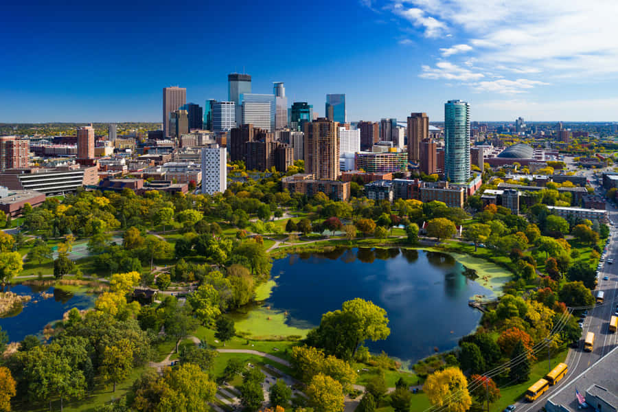 Saint Paul Skyline At Dusk Wallpaper