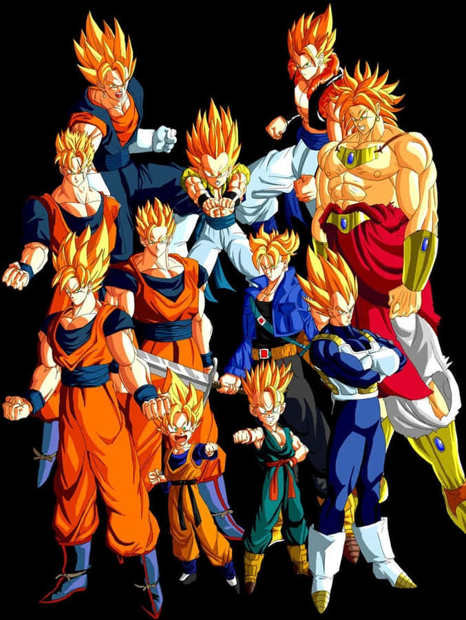 Saiyan Warriors Of Earth Unite Wallpaper