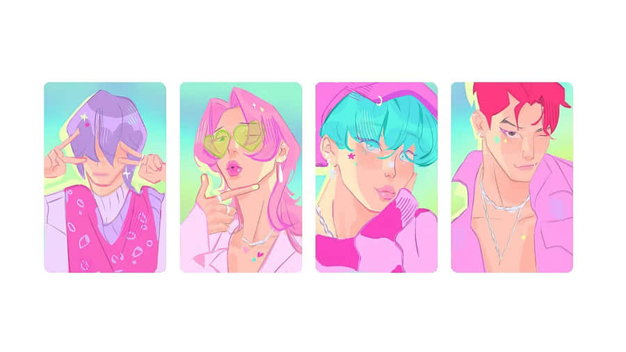 Saja Boys Colorful Character Art Wallpaper