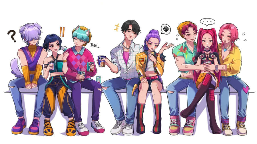 Saja Boys Group Dynamics Wallpaper