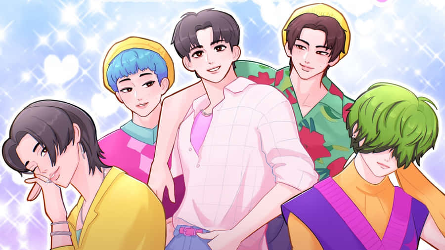 Saja Boys Group Portrait Wallpaper