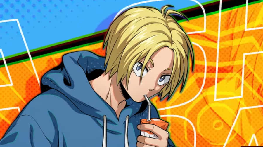 Sakamoto Drinking Juice Outdoor Wallpaper