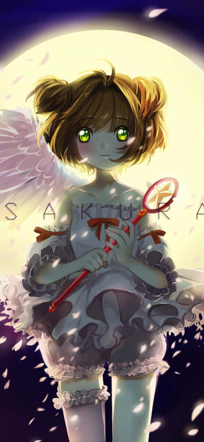 Sakura Angel Wings Artwork Wallpaper