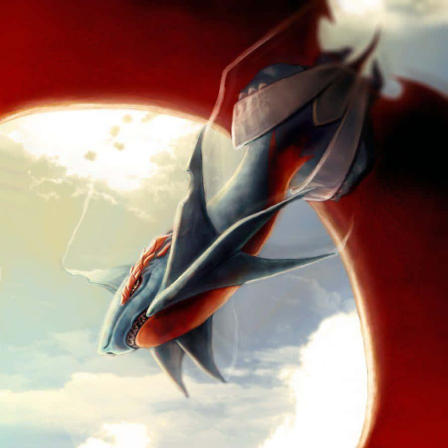 Salemence Flying In The Sky Wallpaper