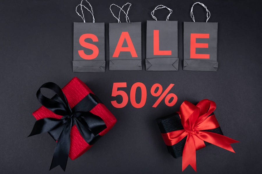 Sales 50% Sale Promo Wallpaper