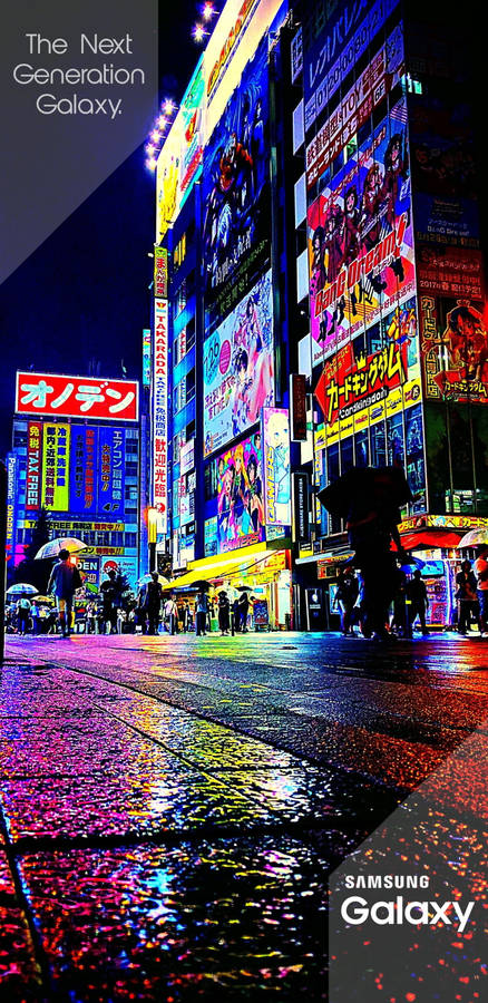 Samsung Galaxy Tokyo Street Signages Wallpaper