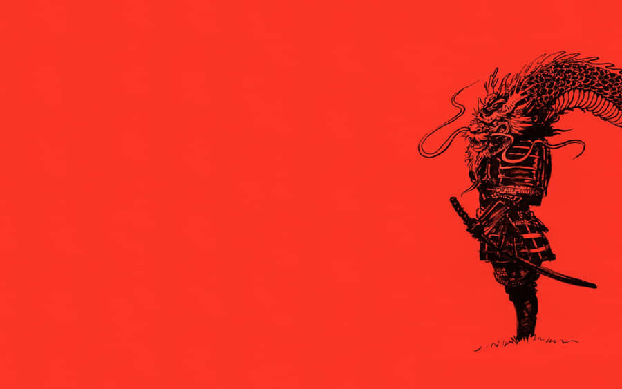 Samurai Dragon Warrior Artwork Wallpaper