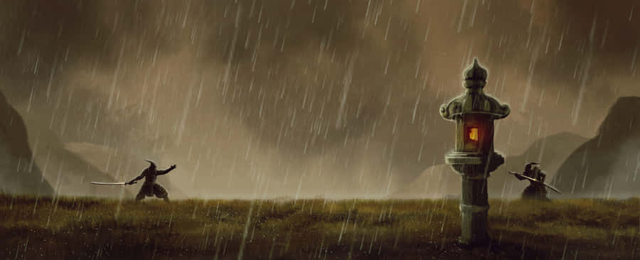 Samurai_ Rain_ Duel.jpg Wallpaper