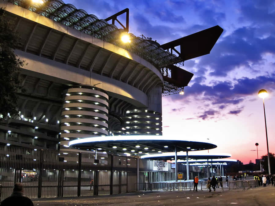 San Siro Stadium Dusk View Wallpaper