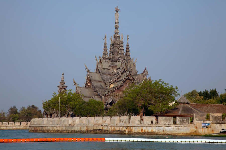 Sanctuary Of Truth In Thailand Desktop Wallpaper